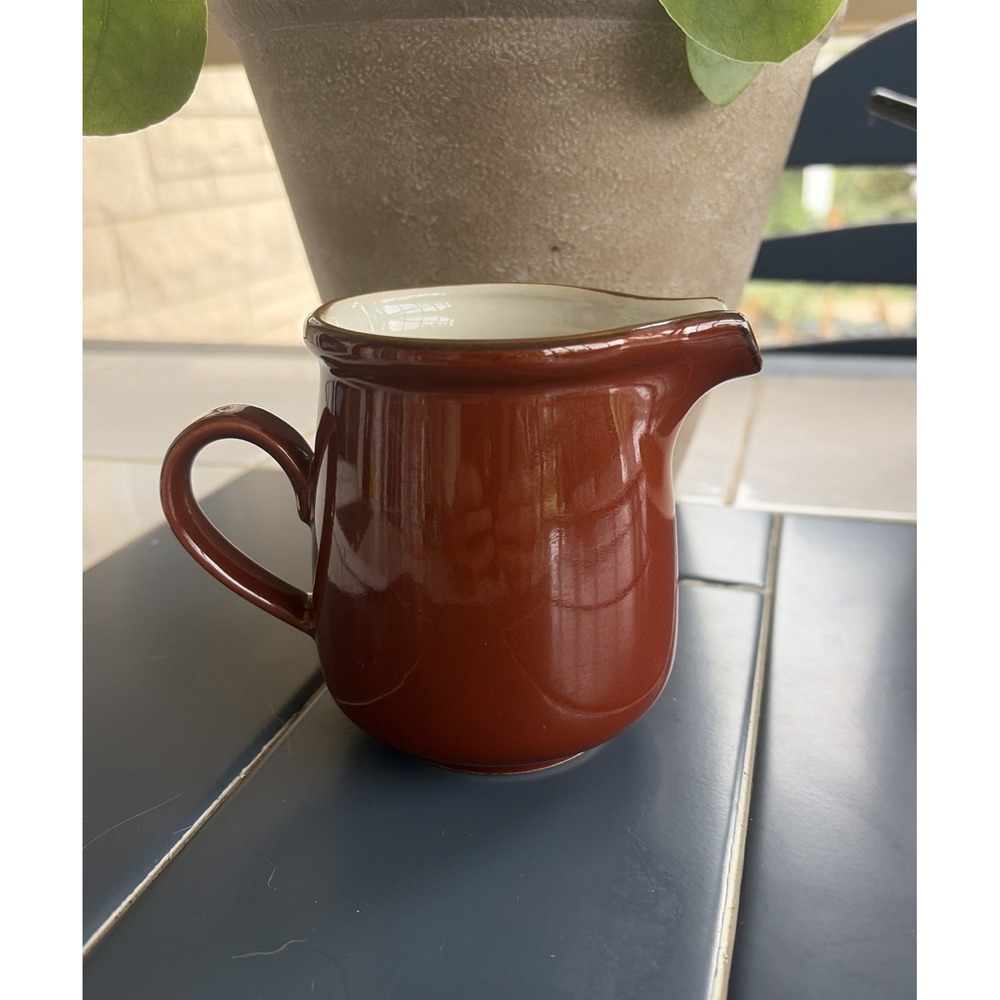 Vintage Ceramic Creamer Milk Pitcher MX850 Japan MCM Brown (e10)